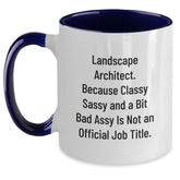 Funny Landscape Architect Gifts from Friends - Two Tone Coffee Mug for Him or Her - Unique Christmas Unique Gifts for Landscape Architects - Main